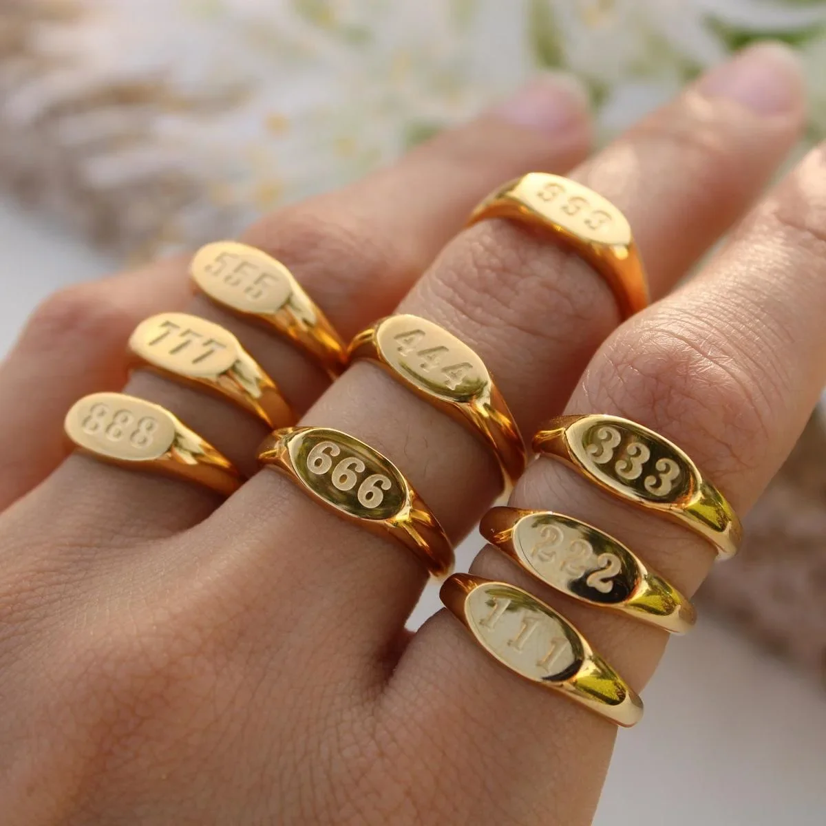 Angelica® Angel Number Signet Ring - Image 3
