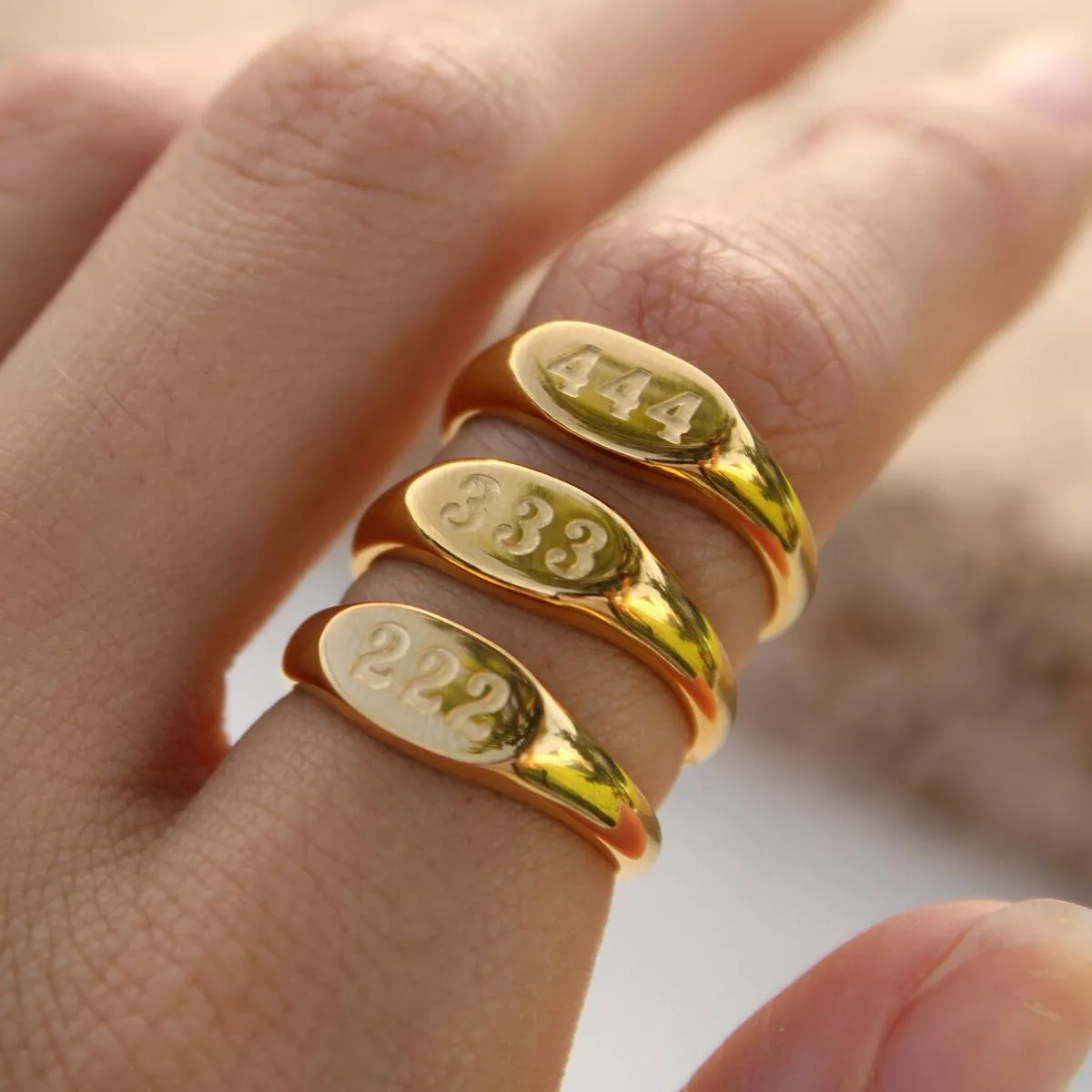 Angelica® Angel Number Signet Ring - Image 6