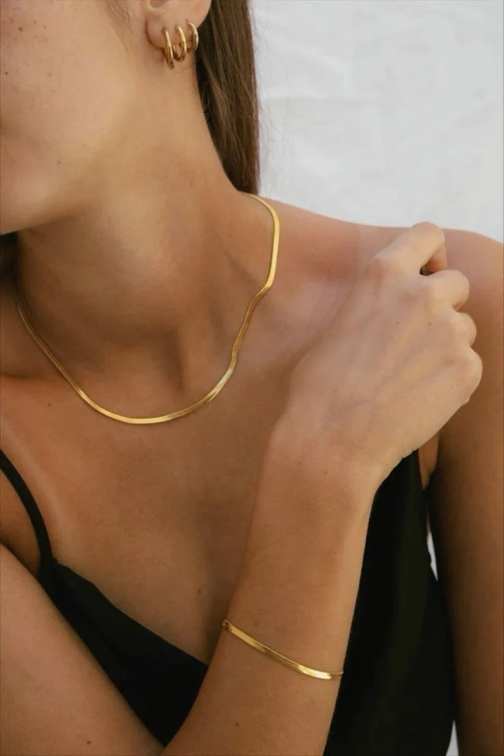 Angelica® Stainless Steel Herringbone Bracelet (Bundle) - Image 4