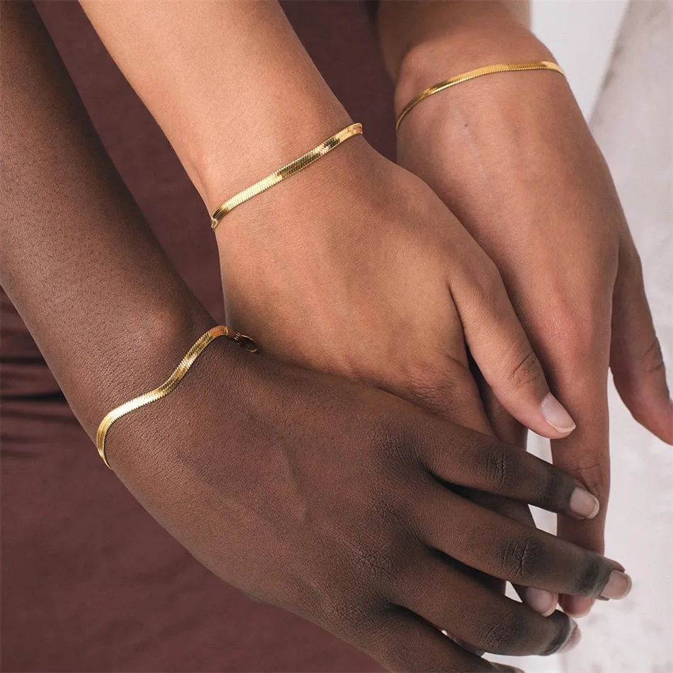 Angelica® Stainless Steel Herringbone Bracelet (Bundle) - Image 8