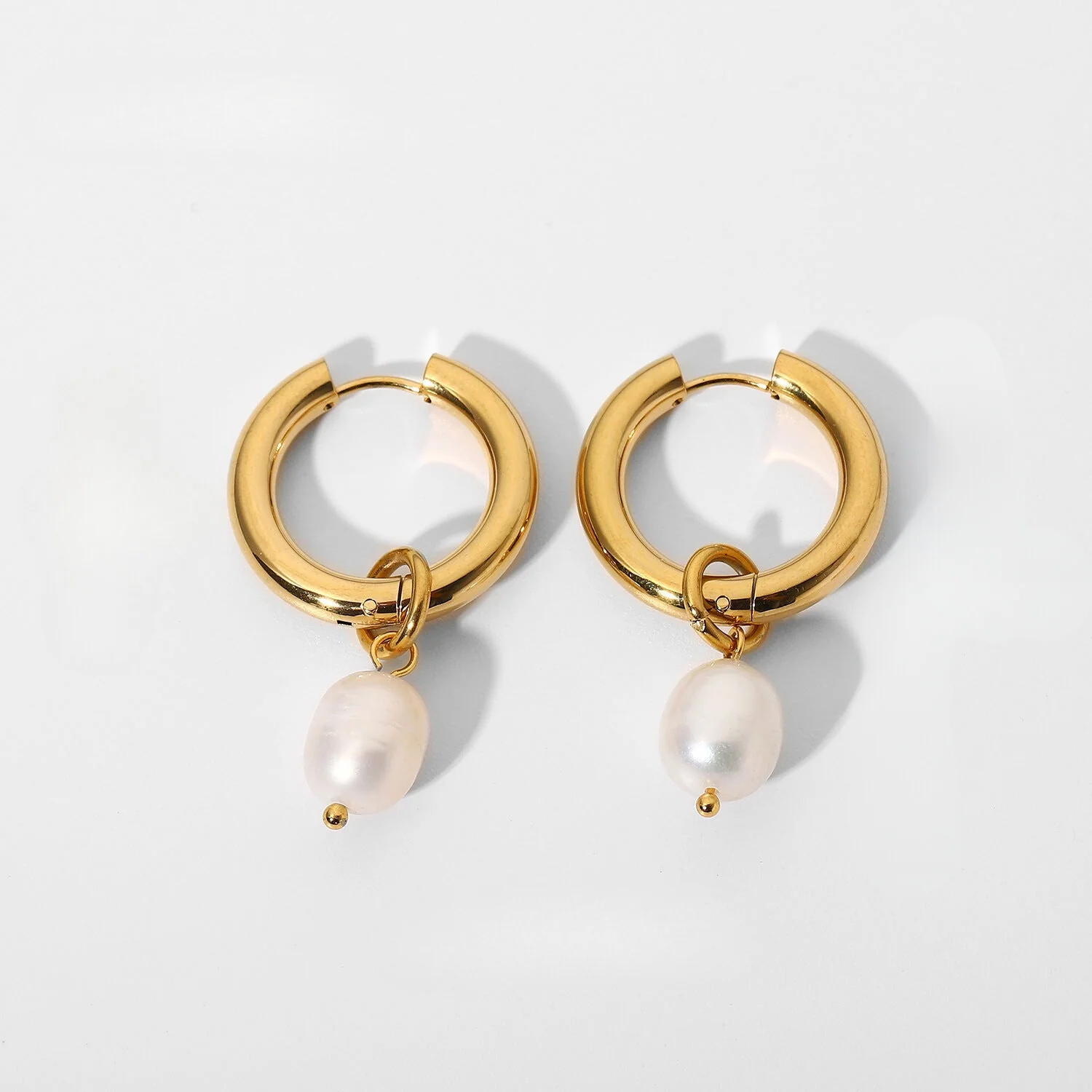 Bethany Pearl Drop Hoop - Image 8