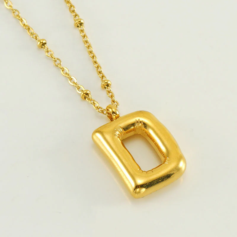 Bubble Letter Initial Necklace - Image 16