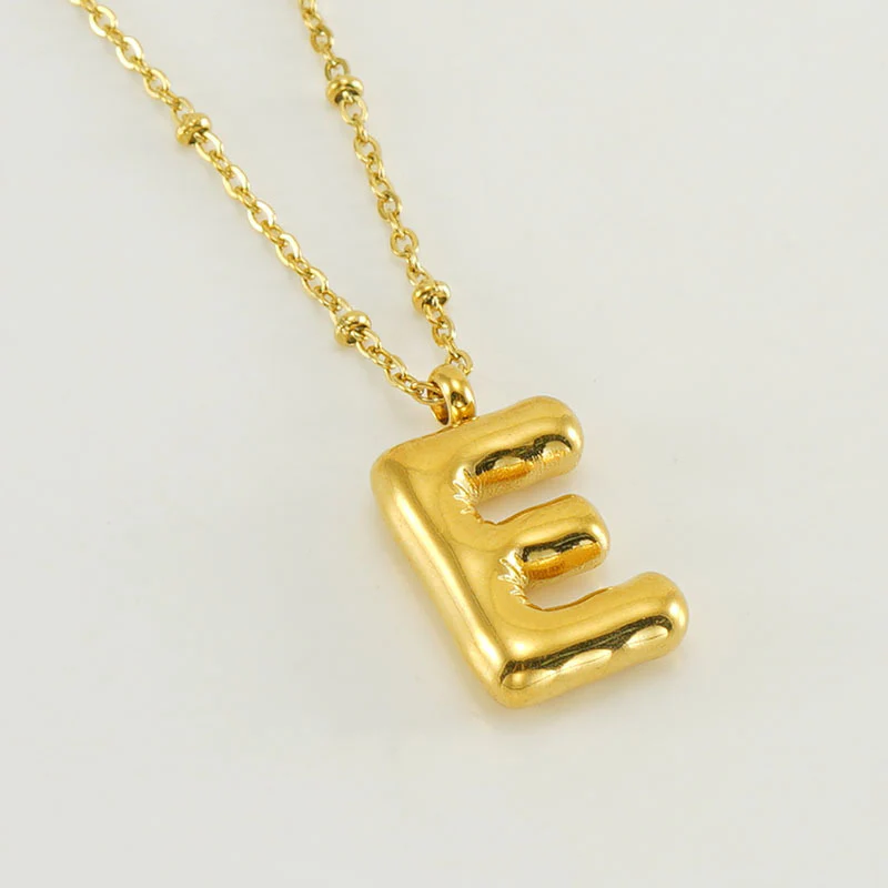 Bubble Letter Initial Necklace - Image 17