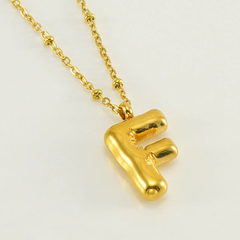 Bubble Letter Initial Necklace - Image 18