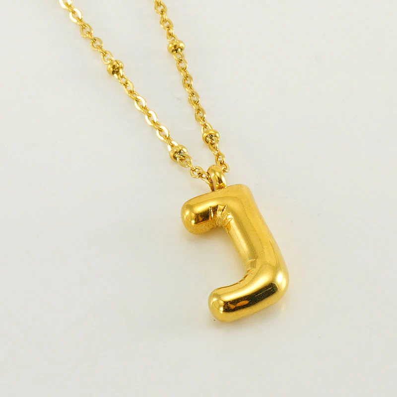Bubble Letter Initial Necklace - Image 21