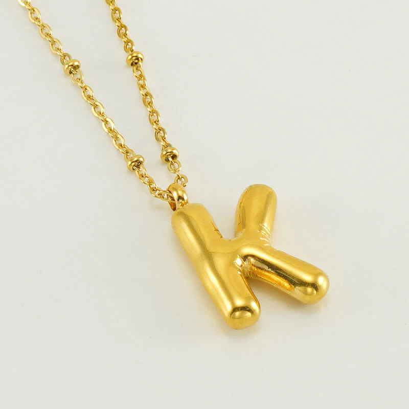 Bubble Letter Initial Necklace - Image 22