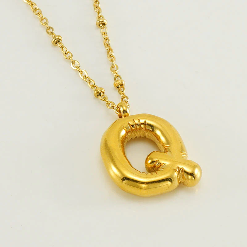 Bubble Letter Initial Necklace - Image 26