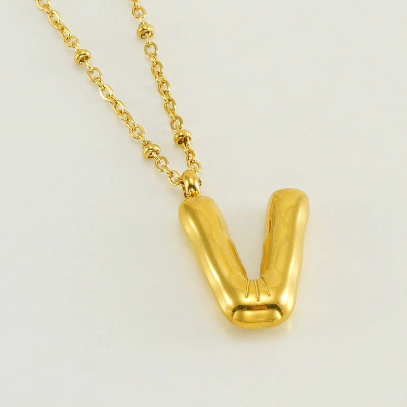 Bubble Letter Initial Necklace - Image 38