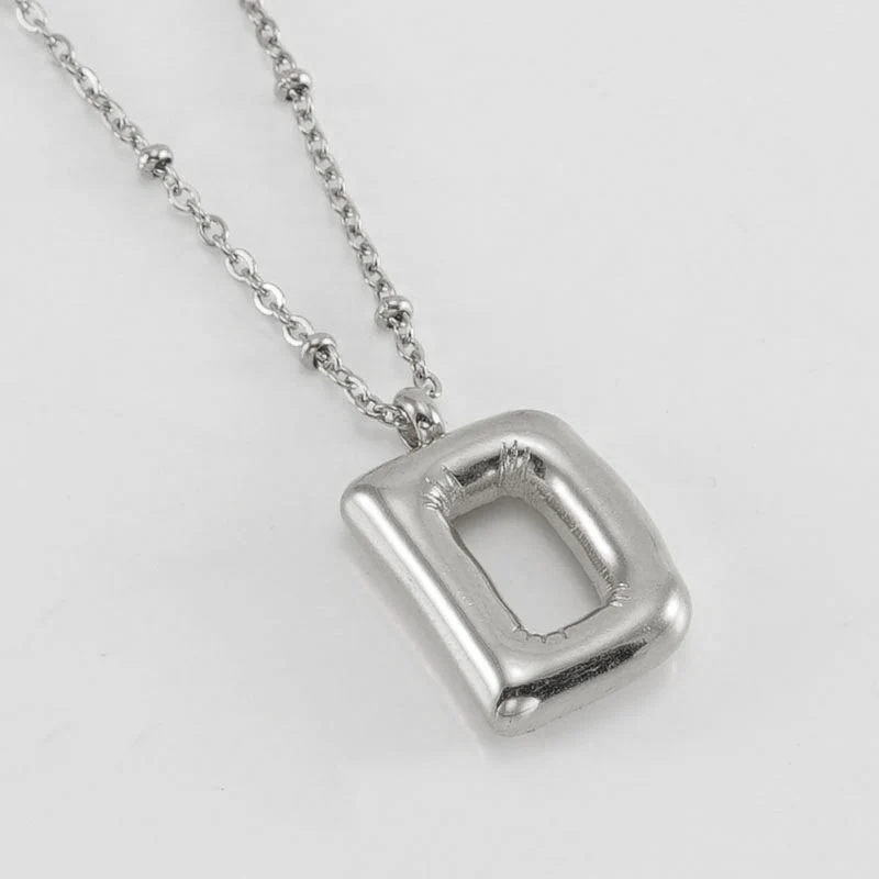 Bubble Letter Initial Necklace - Image 42