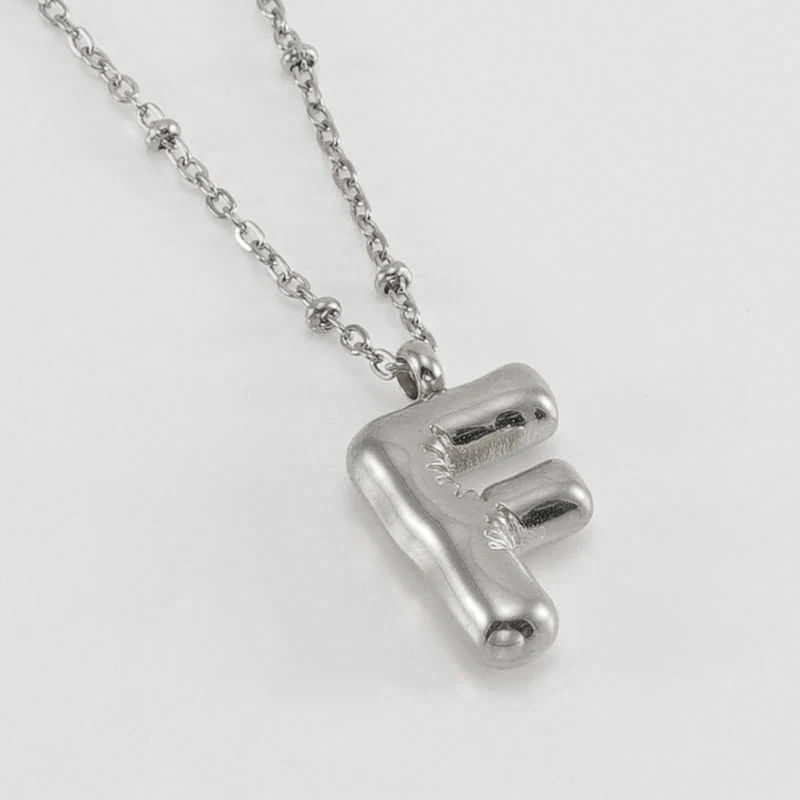 Bubble Letter Initial Necklace - Image 43