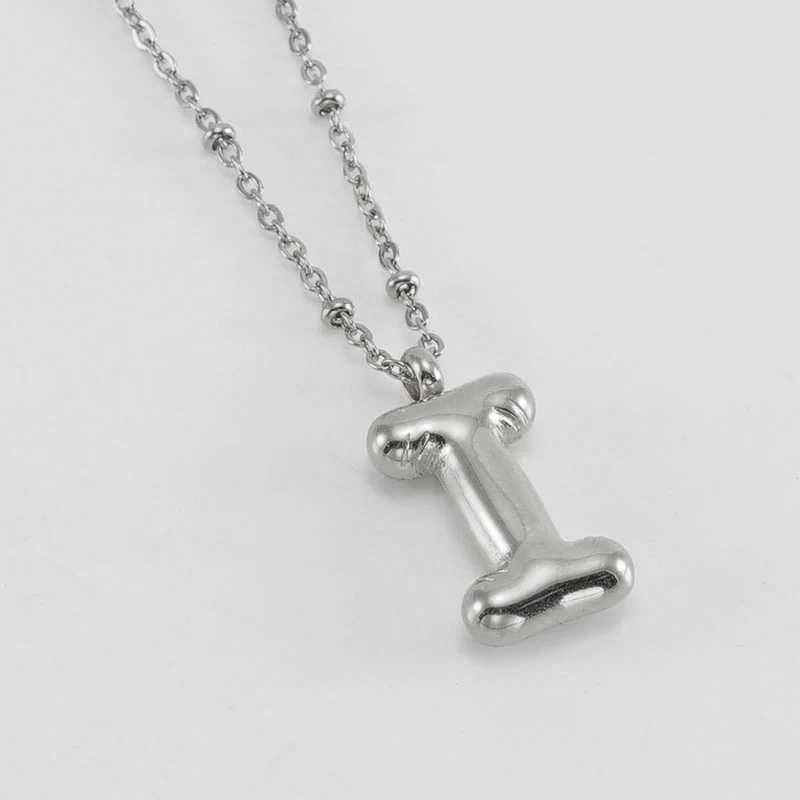 Bubble Letter Initial Necklace - Image 46