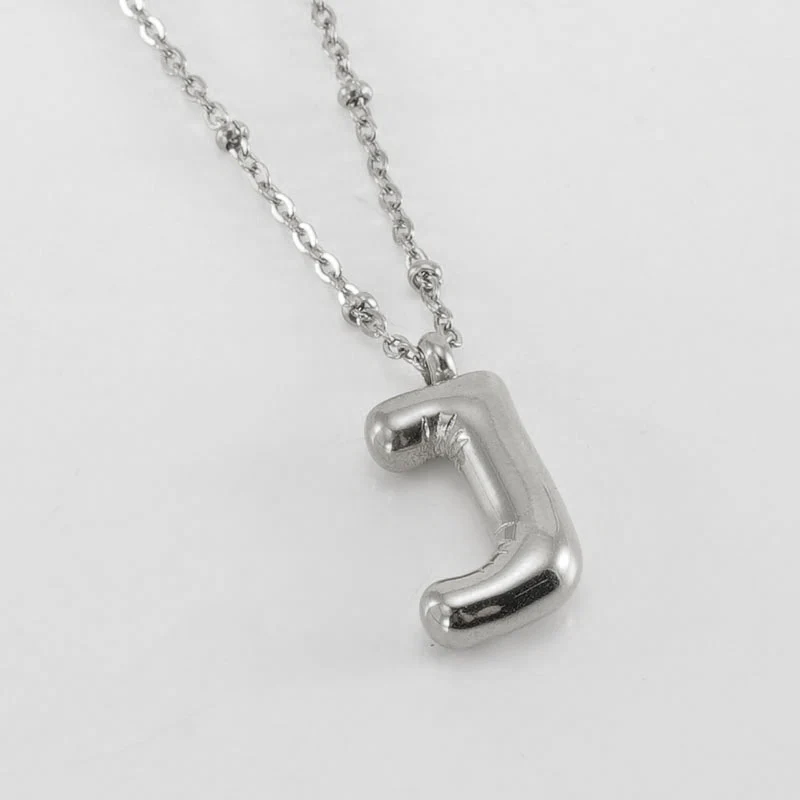 Bubble Letter Initial Necklace - Image 47