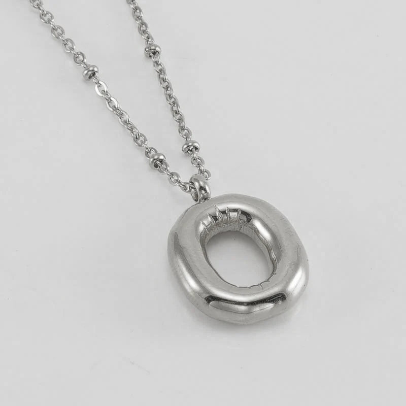 Bubble Letter Initial Necklace - Image 52