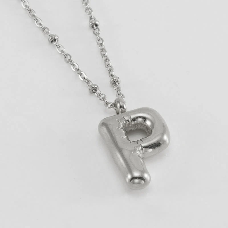 Bubble Letter Initial Necklace - Image 53