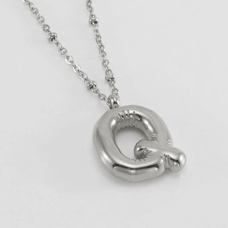 Bubble Letter Initial Necklace - Image 54