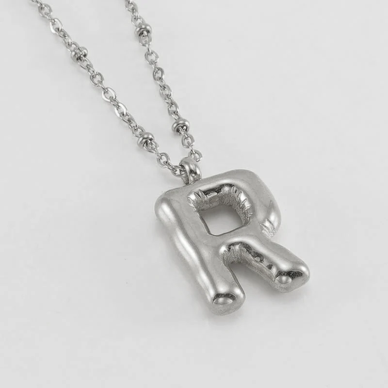 Bubble Letter Initial Necklace - Image 55