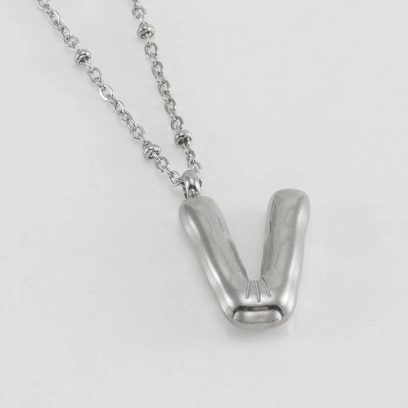 Bubble Letter Initial Necklace - Image 58
