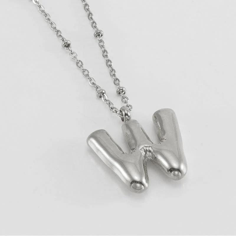 Bubble Letter Initial Necklace - Image 59