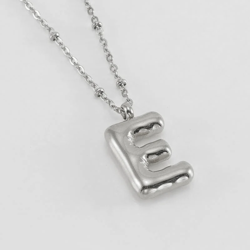 Bubble Letter Initial Necklace - Image 63