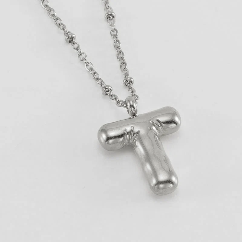 Bubble Letter Initial Necklace - Image 64