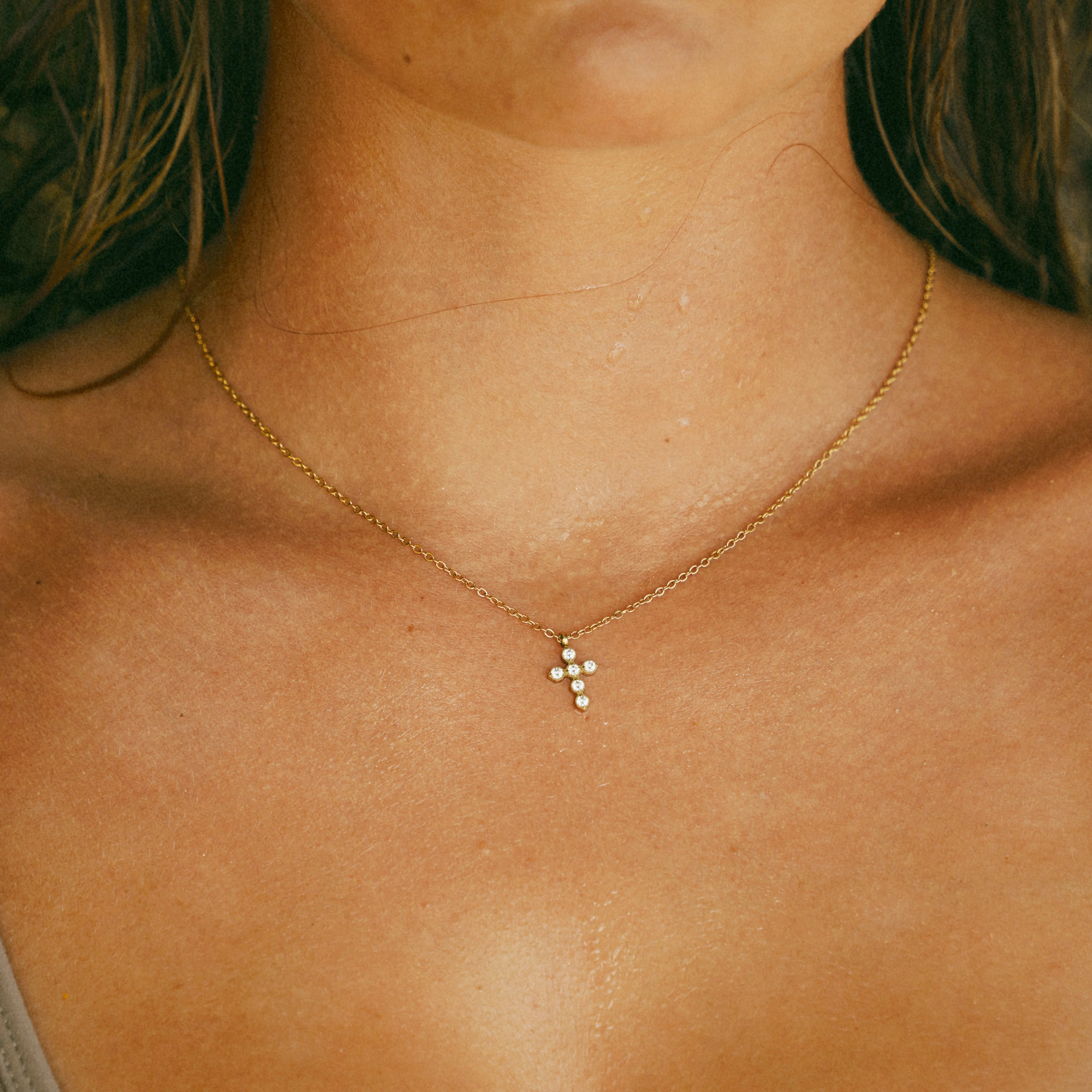Cascade Cross Necklace - Image 4