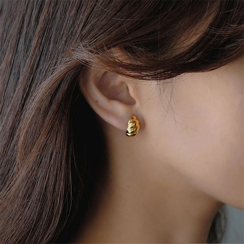 Croissant Huggie Earrings - Image 3