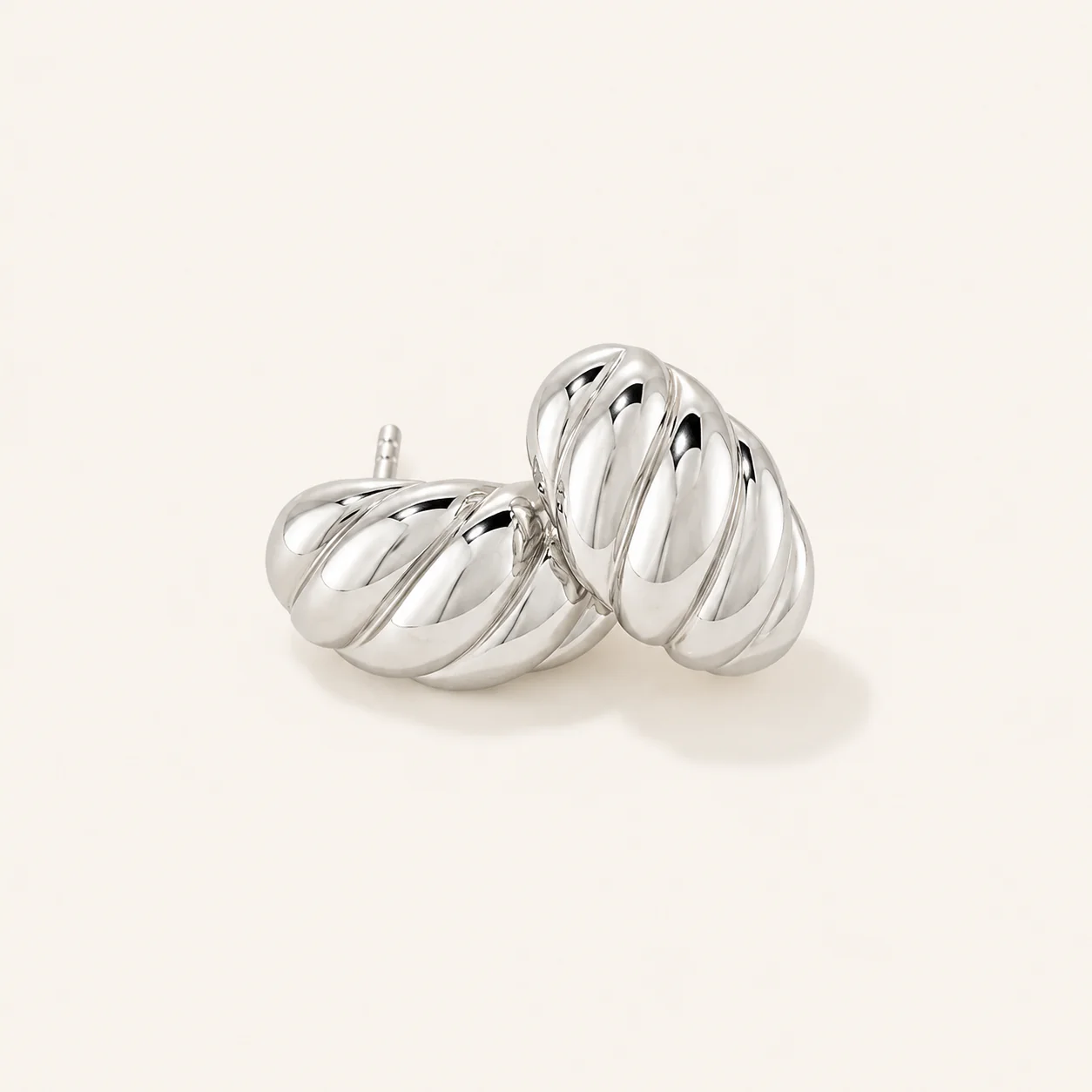 Croissant Huggie Earrings - Image 4