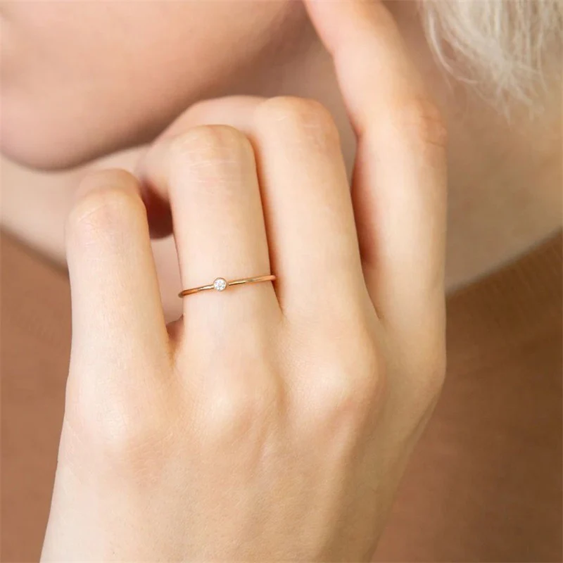 Dainty Birthstone Ring - Image 2