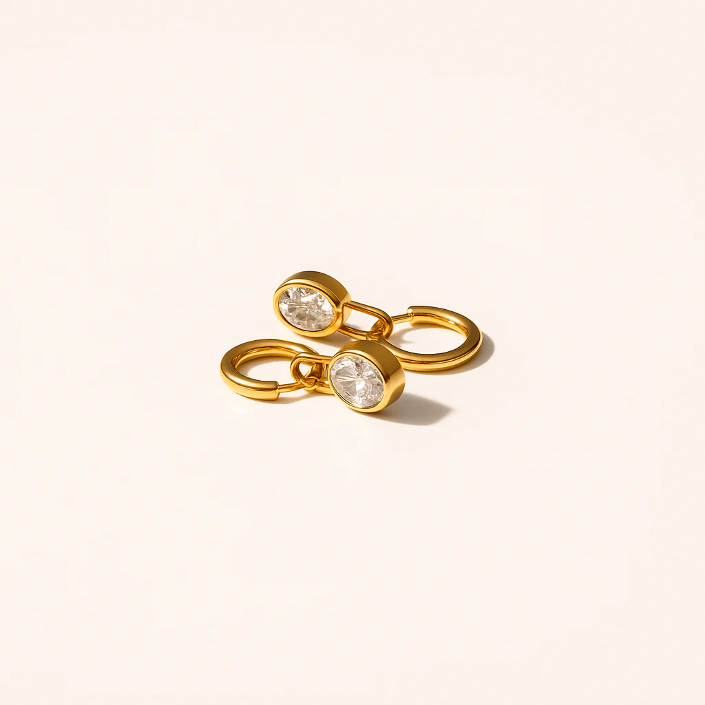 Diamond Lock Earrings - Image 10