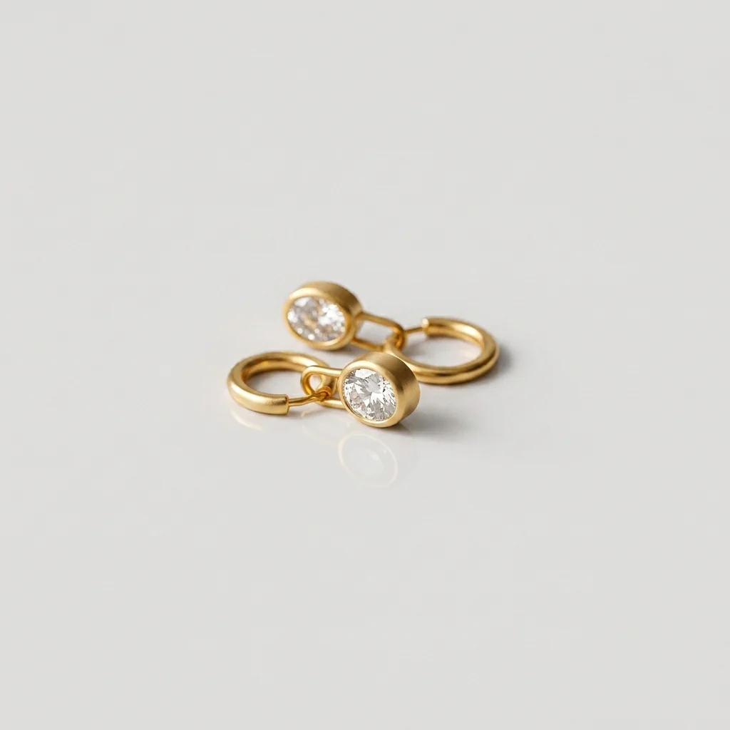 Diamond Lock Earrings - Image 9