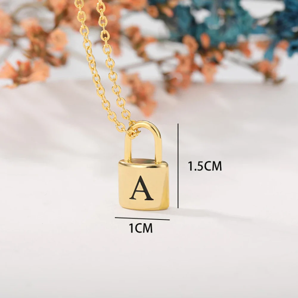 Ellie® Initial Love Lock 18k Gold Necklace - Image 8