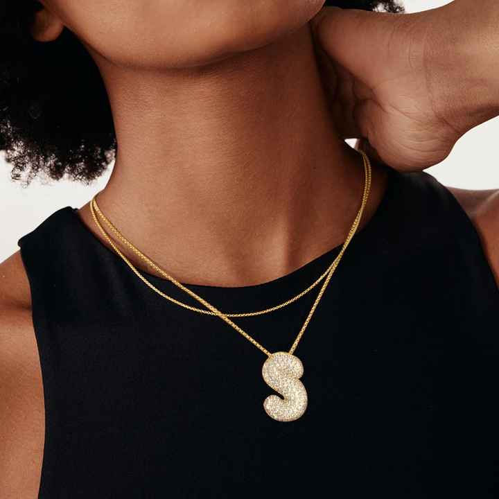 Hailey Bubble Initial Necklace (Bundle) - Image 5
