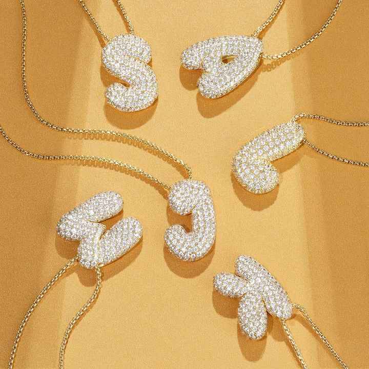Hailey Bubble Initial Necklace (Bundle) - Image 7