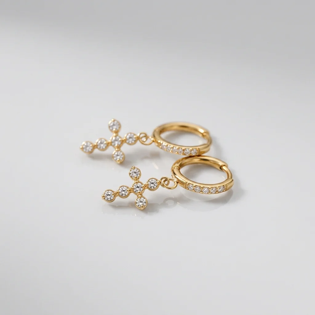 Lumi Cross Hoops - Image 3