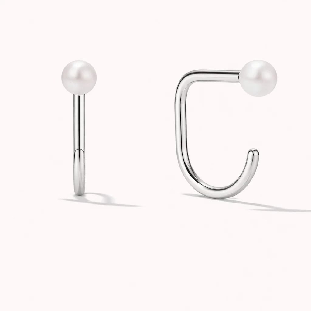 Pearl Comfort Earrings - Image 2