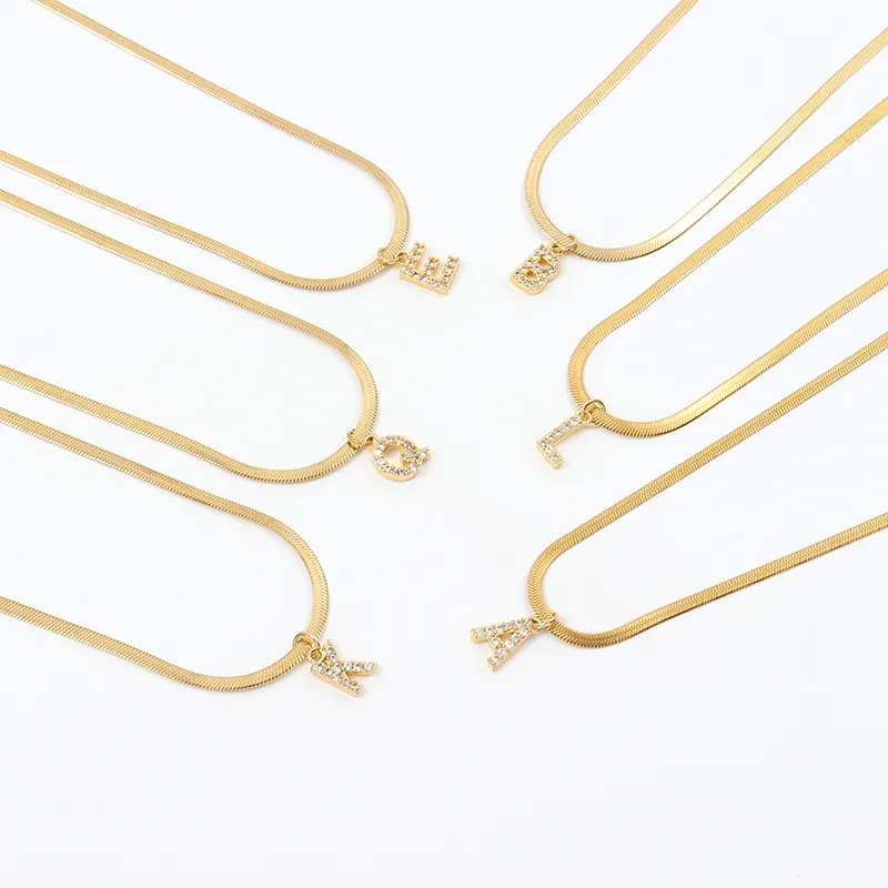 Melly® Diamond Initial Herringbone Necklace (Bundle) - Image 7