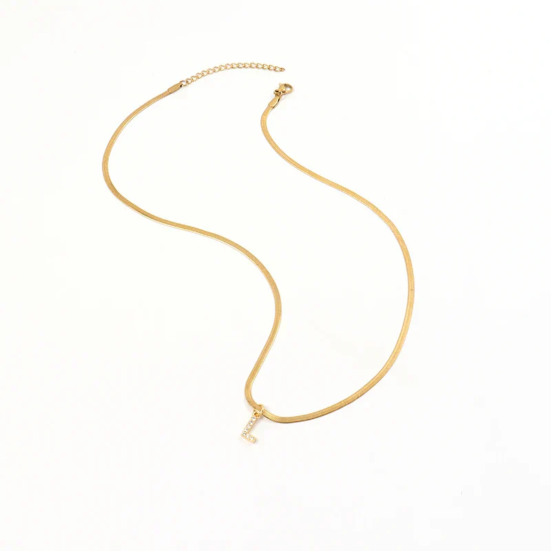 Melly® Diamond Initial Herringbone Necklace (Bundle) - Image 8