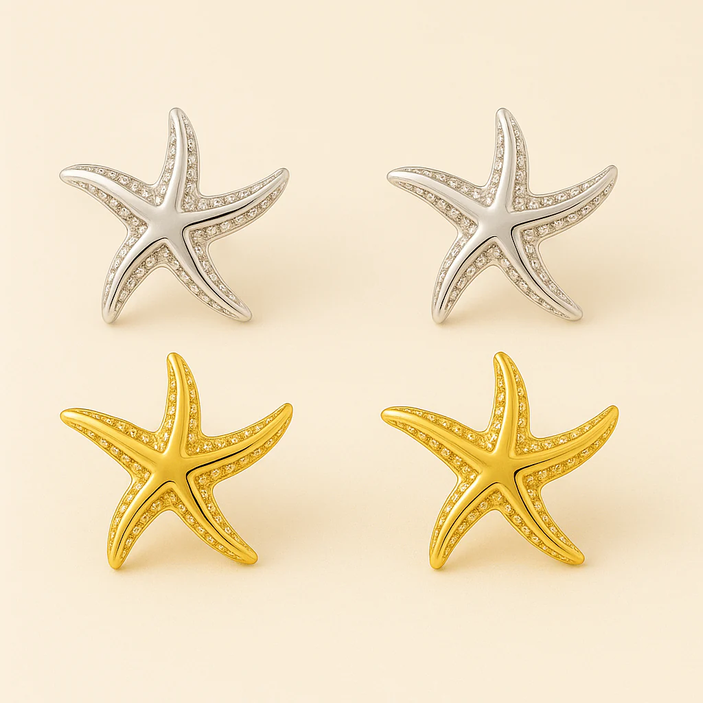 Mini Starfish Earrings - Image 6