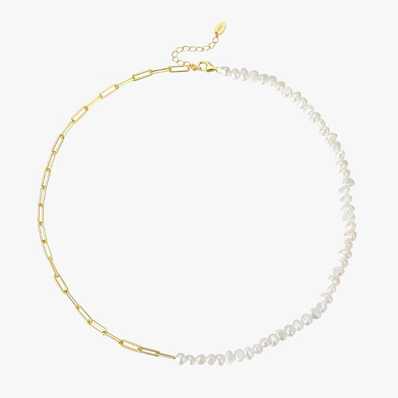Rhoni® 14K Gold Paper Clip Pearl Necklace (Bundle) - Image 4