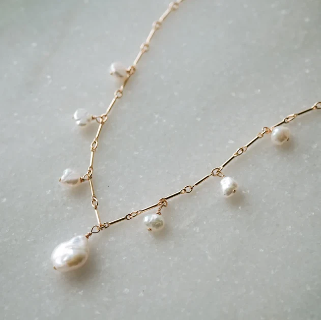 Santorini Pearl Necklace - Image 6