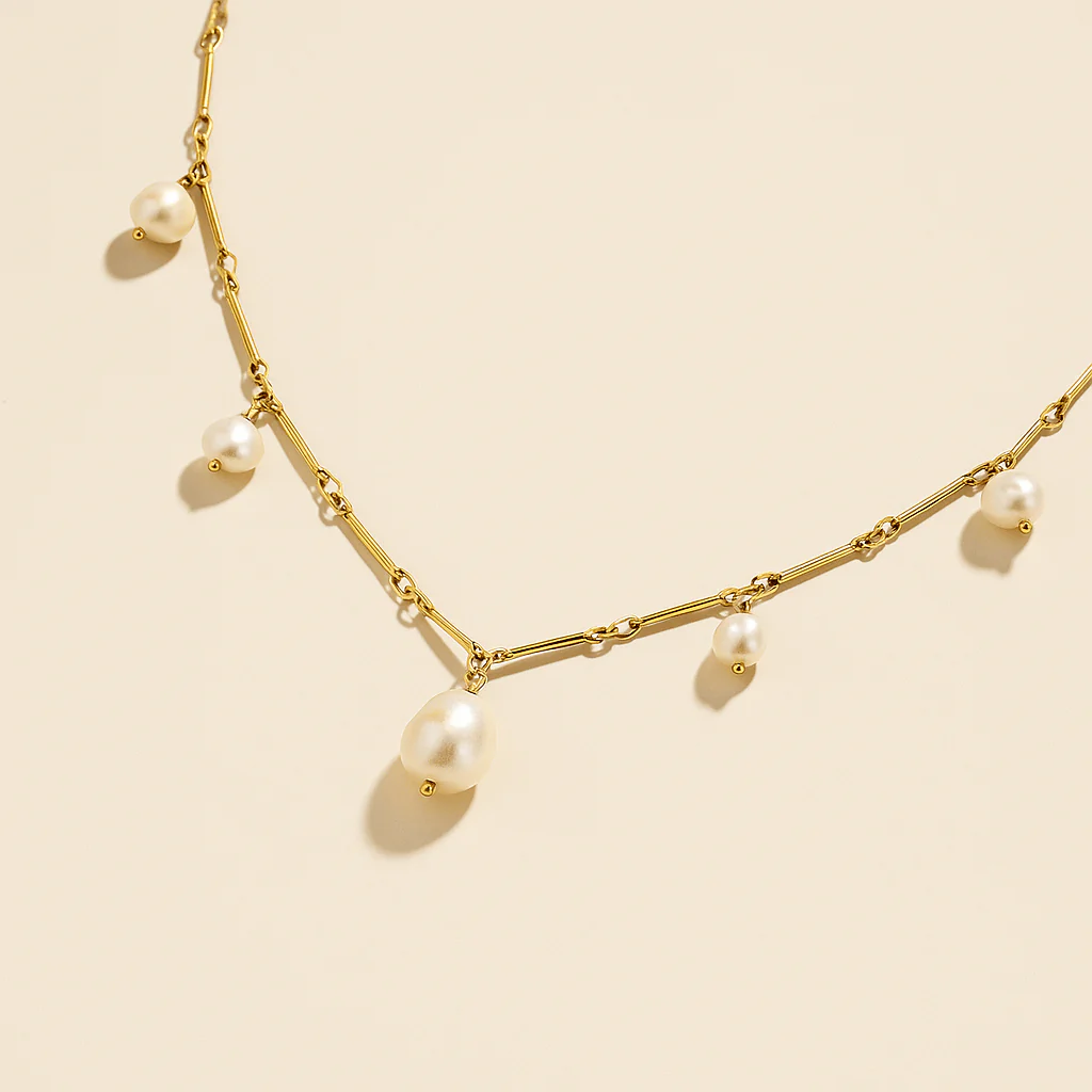 Santorini Pearl Necklace - Image 9