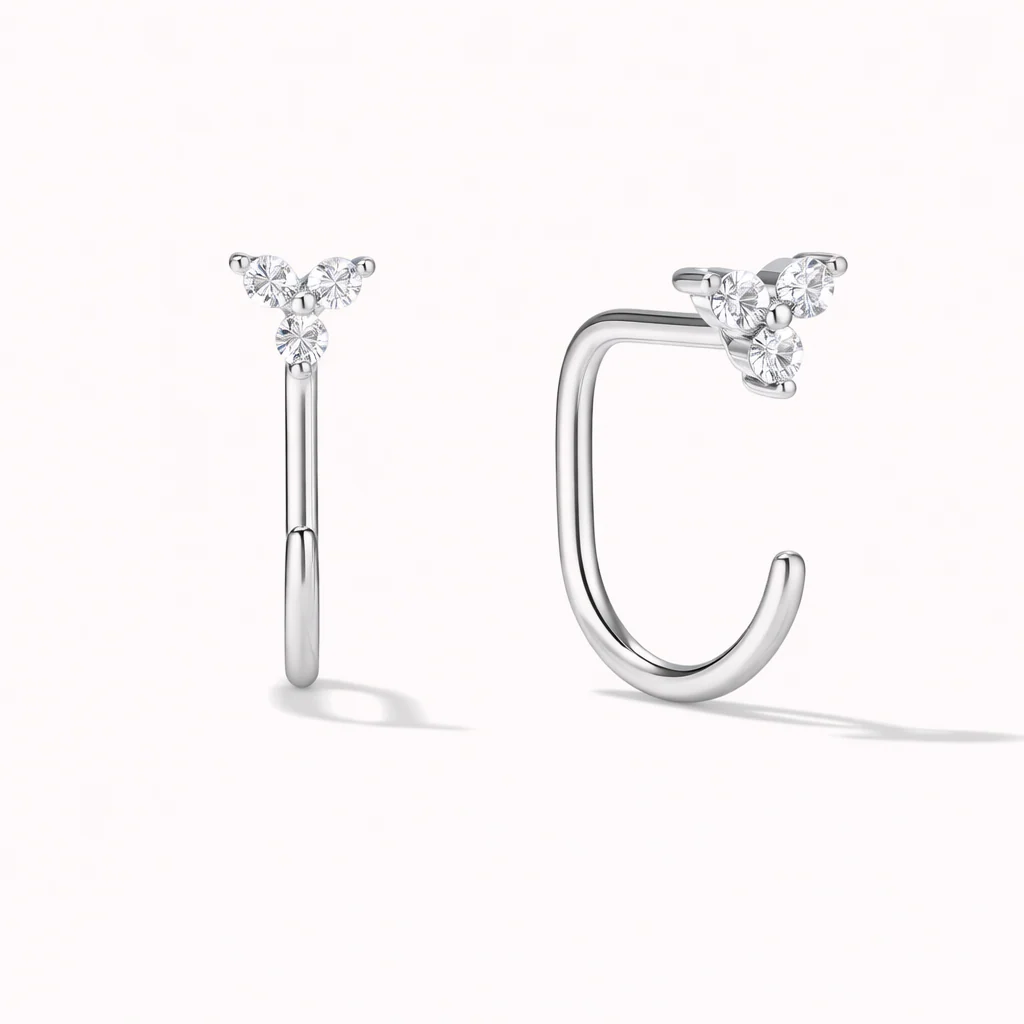 Trinity Star Comfort Earrings - Image 2